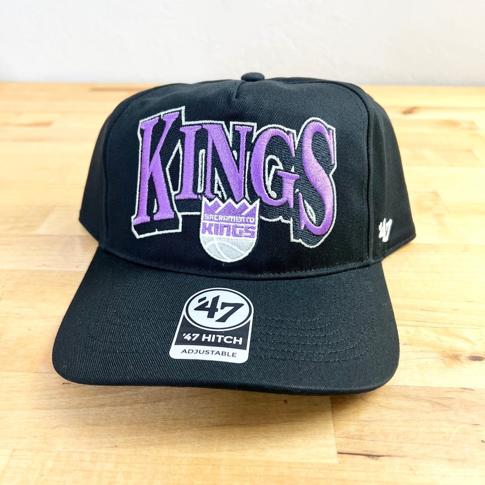 Sacramento Kings '47 Brand Hat Hitch Mens OSFA Black Purple NBA Snapback NEW